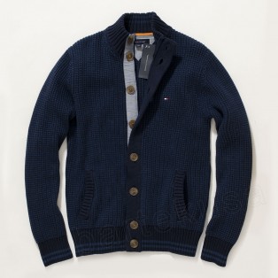 TOMMY HILFIGER SWETER MESKI - CARDIGAN